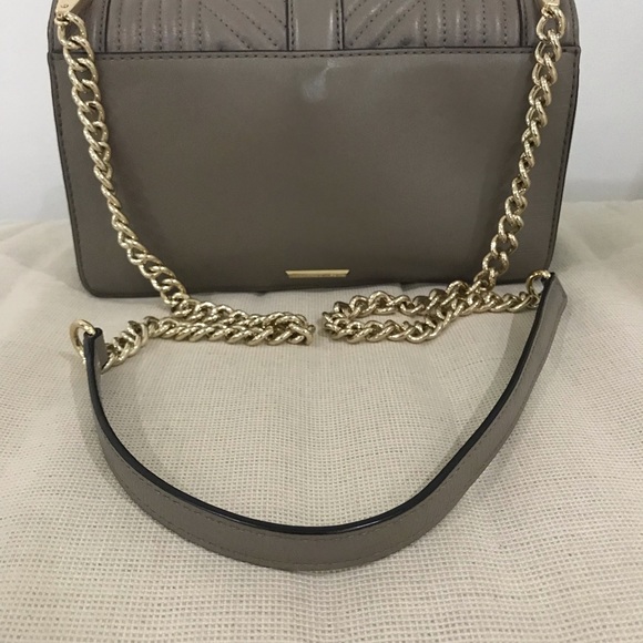 Rebecca Minkoff Geo Love Medium Chevron Crossbody Bag Gray/Taupe/Mushroom - Picture 12 of 14